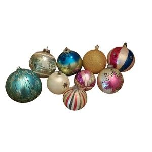 Vintage Mercury Glass Ornaments Lot of 9 Italy Germany Poland